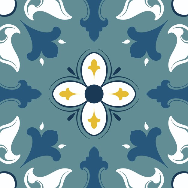 fondo ornamento vintage cerámica patrón de mosaico geométrico retro