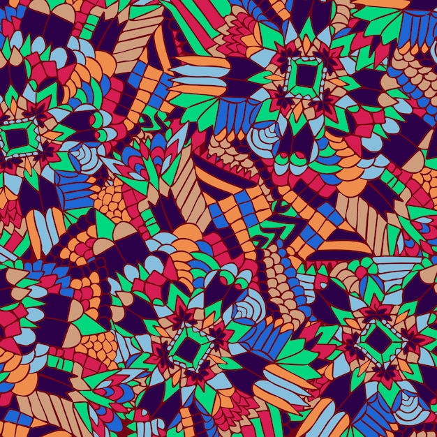 Fondo de ornamento de zentangle Ornamento étnico de estilo retro Ornamento abstracto tribal