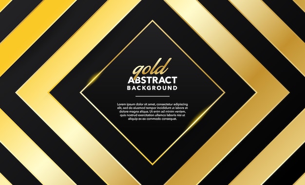 Fondo de oro abstracto geométrico moderno