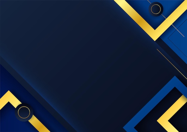 Fondo de oro azul abstracto moderno Plantilla web de fondo de presentación de patrón de banner de diseño gráfico abstracto de vector