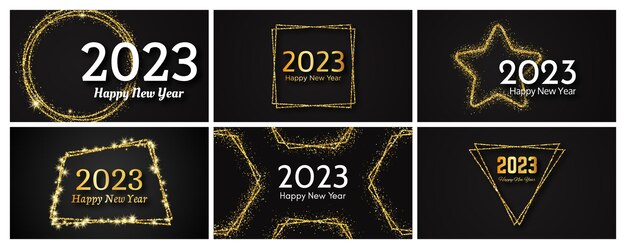 Fondo de oro de feliz año nuevo 2023