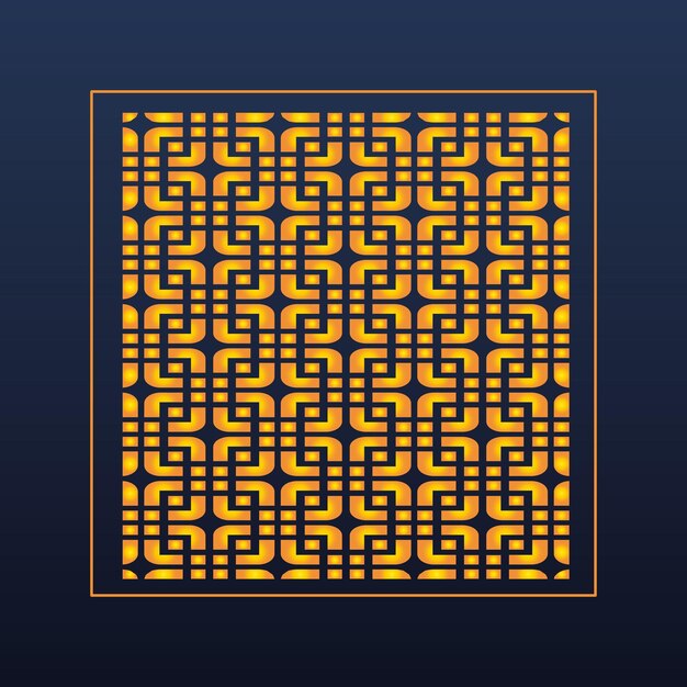 Fondo de oro geométrico abstracto decorativo Adorno árabe Patrón troquelado