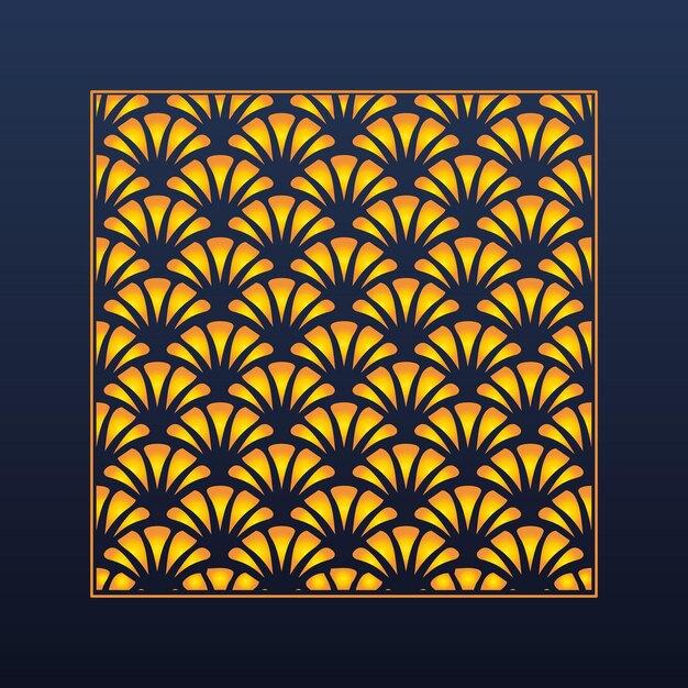 Fondo de oro geométrico abstracto decorativo Adorno árabe Patrón troquelado