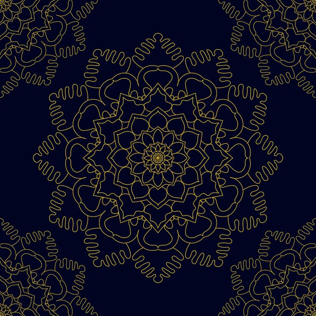 Fondo de oro de lujo mandala colorido archivo EPS e imagen