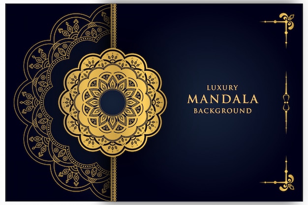 Fondo de oro mandala de lujo