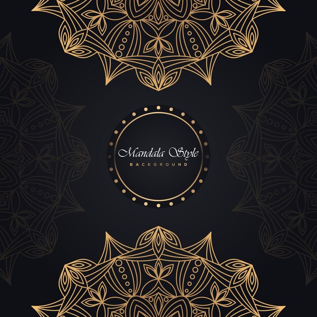 Fondo de oro con mandala.