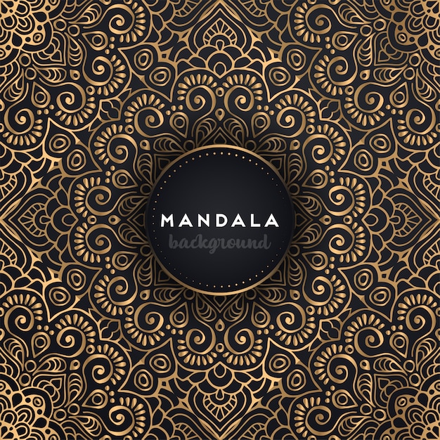 Fondo de oro con mandala.