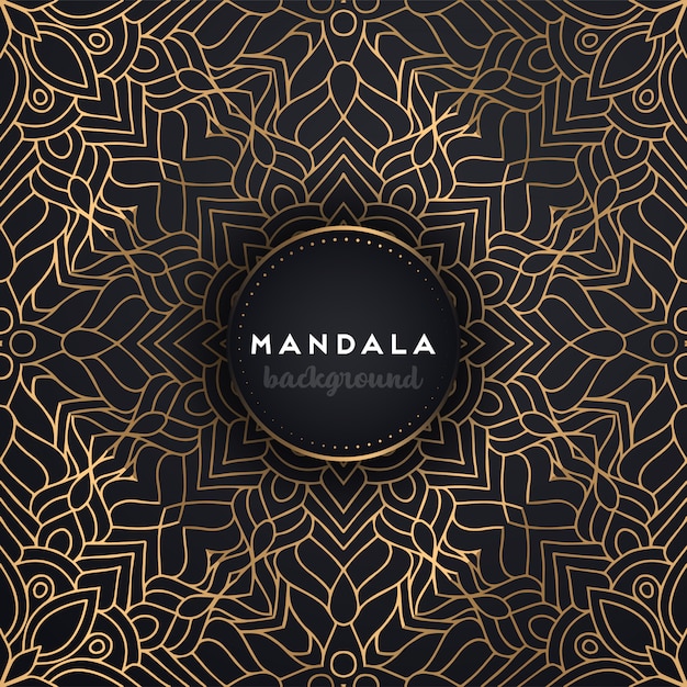 Fondo de oro con mandala.