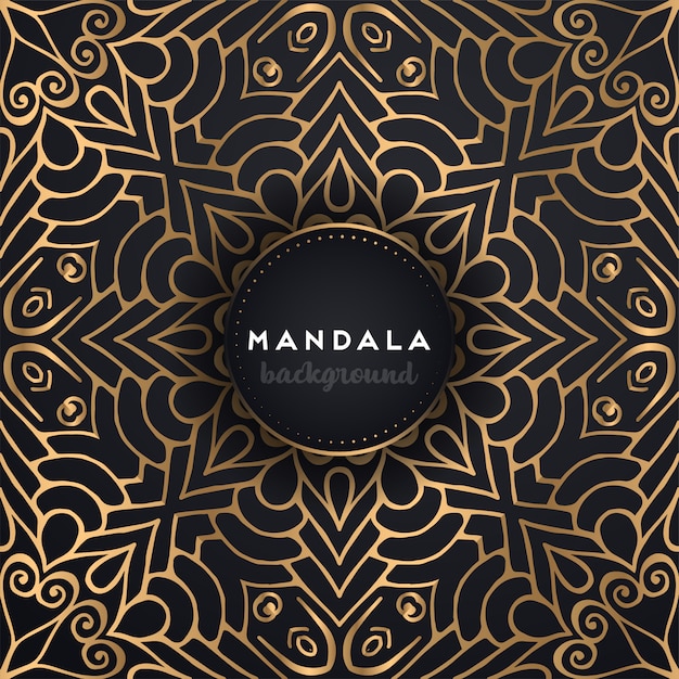 Fondo de oro con mandala.