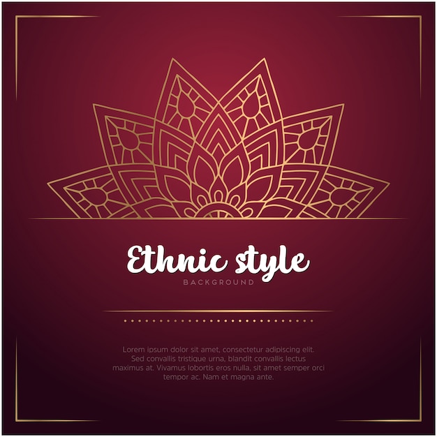 Fondo de oro con mandala.