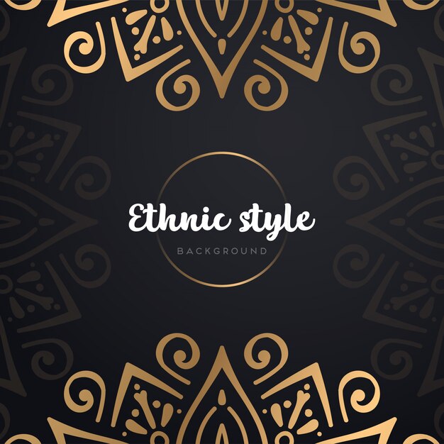 Fondo de oro con mandala.
