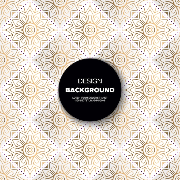 Fondo de oro con mandala.