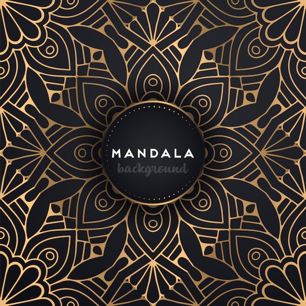 Fondo de oro con mandala.