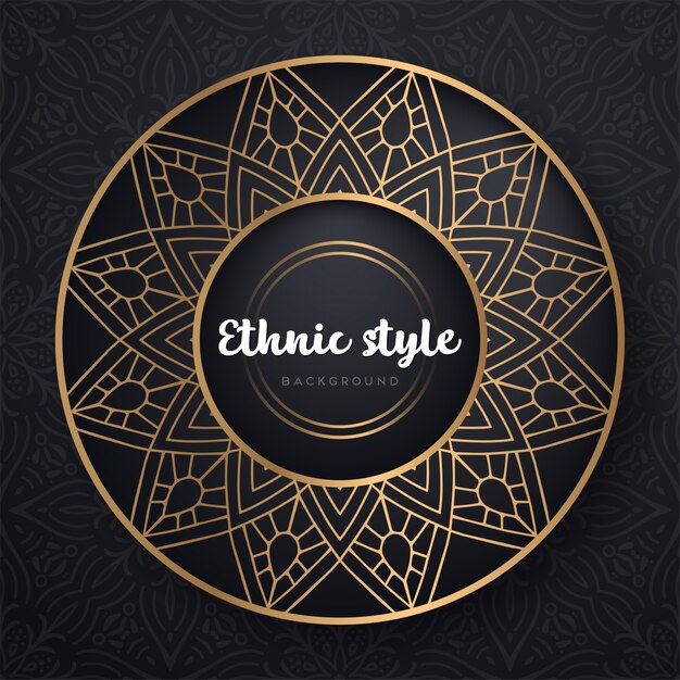 Fondo de oro con mandala.