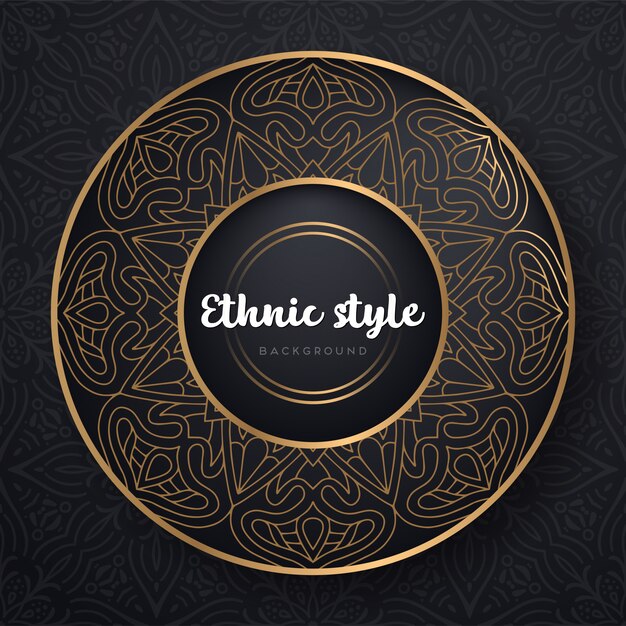Fondo de oro con mandala.