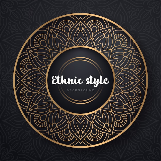 Fondo de oro con mandala.