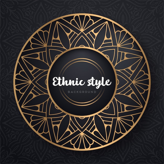 Fondo de oro con mandala.