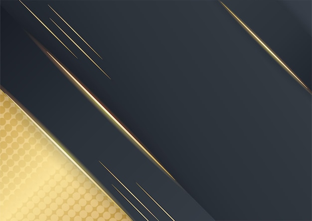 Fondo de oro negro. Elegante fondo de oro negro de lujo brillante geométrica abstracta. Bueno para papel tapiz, pancarta, portada o plantilla de presentación