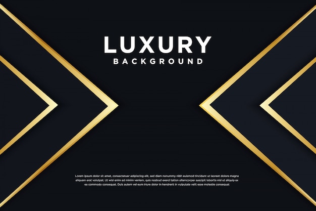 Fondo de oro negro de lujo 3D