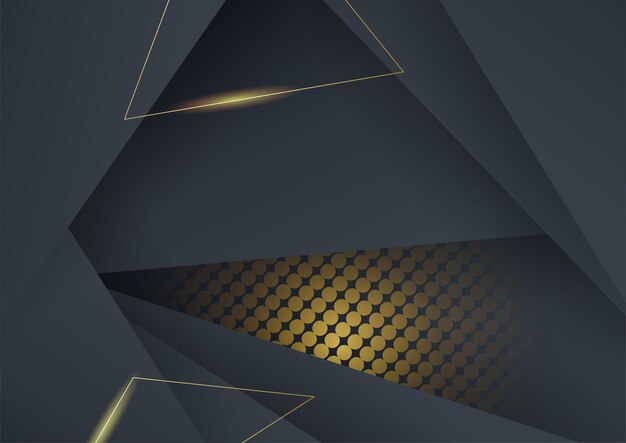 Fondo de oro negro de lujo de alta calidad con concepto de tecnología corporativa minimalista