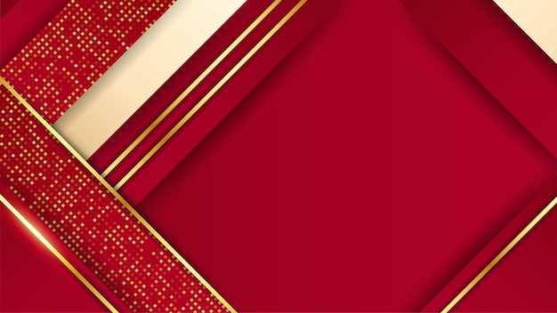 Fondo de oro rojo de lujo banner de presentación de negocios elegante ilustración vectorial