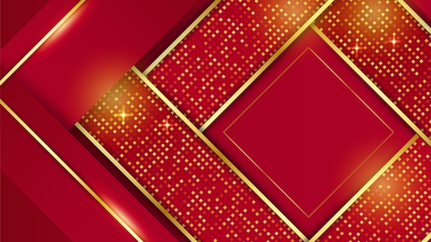 Vector fondo de oro rojo de lujo banner de presentación de negocios elegante ilustración vectorial