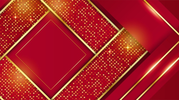 Fondo de oro rojo de lujo banner de presentación de negocios elegante ilustración vectorial