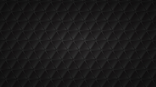 Fondo oscuro abstracto de azulejos triangulares negros con espacios grises entre ellos