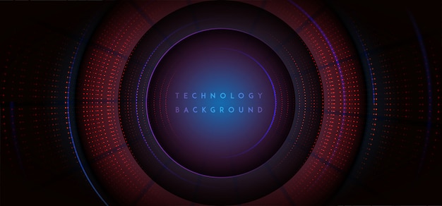 Fondo oscuro abstracto tecnología futurista