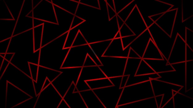 Vector fondo oscuro abstracto de triángulos que se cruzan en colores rojos