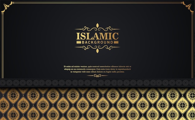 Fondo oscuro elegante patrón islámico estilo