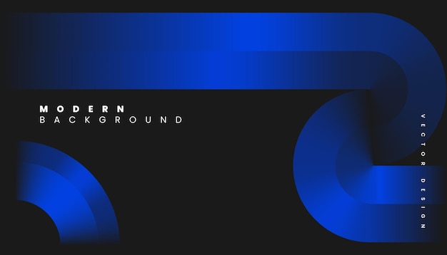 Fondo oscuro con formas geométricas modernas azules. Concepto de fondo futurista