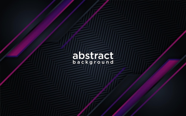 Fondo oscuro futurista moderno abstracto con gradiente de línea púrpura