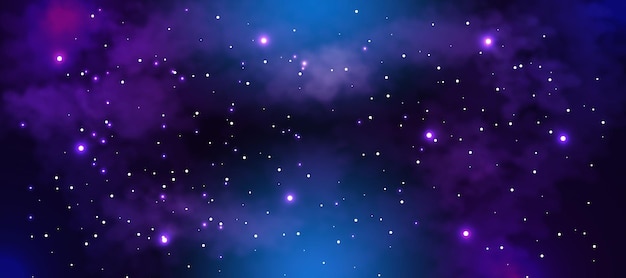 Vector fondo oscuro galaxia realista