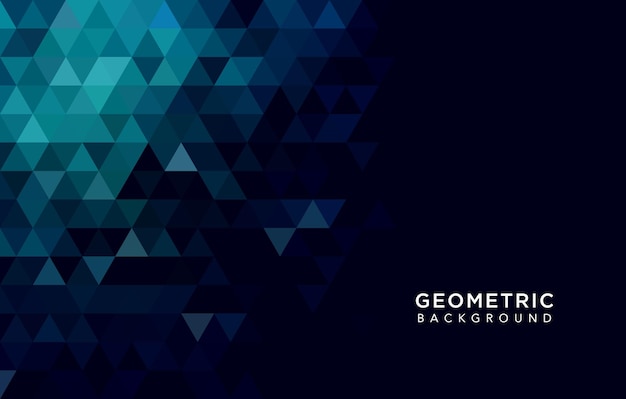Fondo oscuro geométrico abstracto con formas triangulares