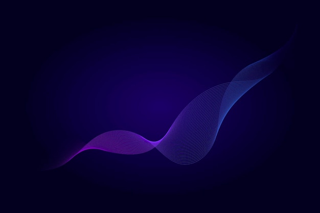 Fondo oscuro de líneas abstractas azules y púrpuras