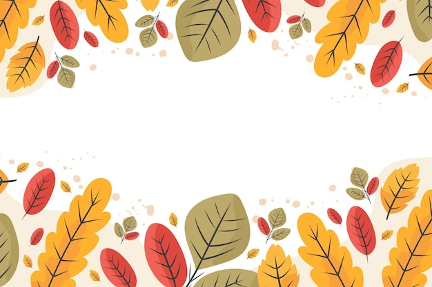 Fondo otoñal con hojas de colores