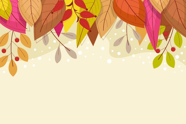 Vector fondo de otoño dibujado a mano