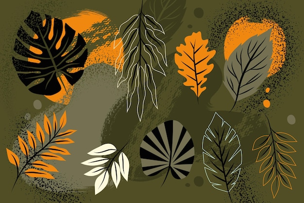 Vector fondo de otoño dibujado a mano