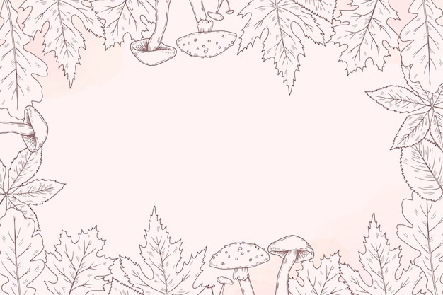 Vector fondo de otoño dibujado a mano