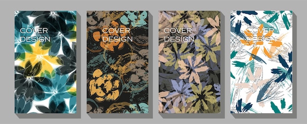Fondo de otoño con elementos vegetales Diseño de texto