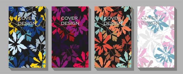Fondo de otoño con elementos vegetales Diseño de texto