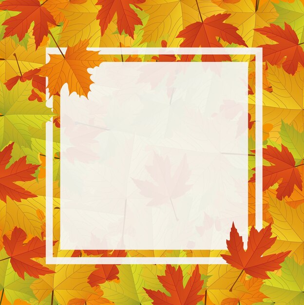 fondo de otoño con hojas de colores