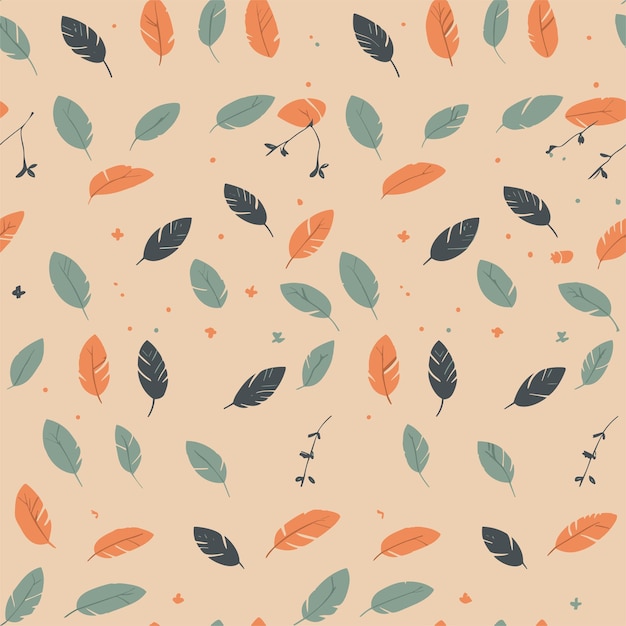 fondo de otoño con hojas dibujadas a mano patrones de otoño