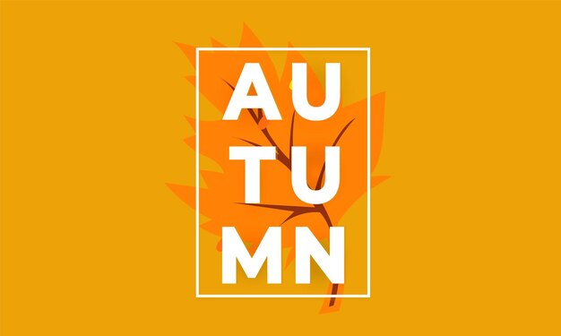 Fondo de otoño con hojas de sombra en la plantilla vectorial naranja