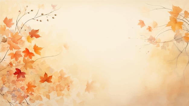 Vector fondo de otoño con hojas