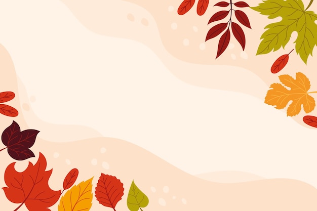 Fondo de otoño con hojas