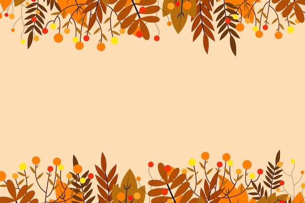 Fondo de otoño con hojas