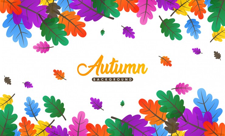 Vector fondo de otoño con hojas