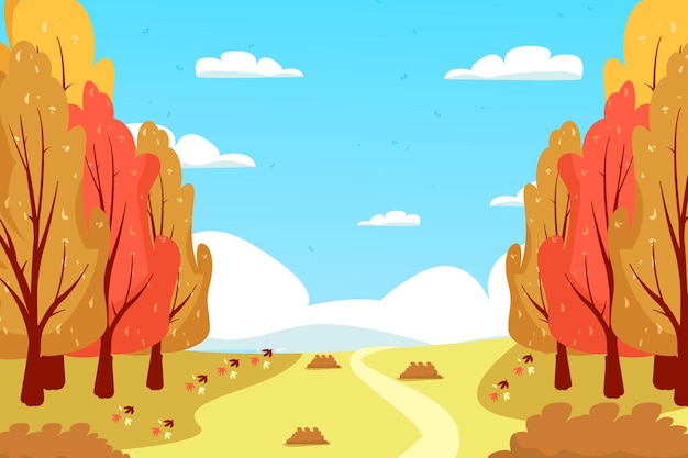 Vector fondo de otoño vectorial